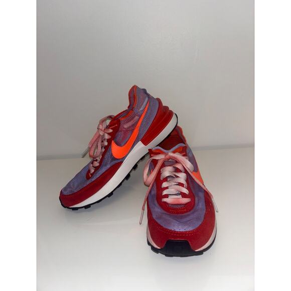Nike Waffle One Sneaker Sz 7 Women’s Team ORANGE /HYPER CRIMSON DC2533-800 Color - Picture 3 of 7